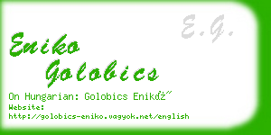 eniko golobics business card